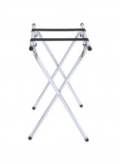 Foldable Tray Stand Silver/Black 31inch