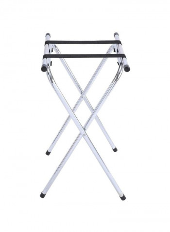 Foldable Tray Stand Silver/Black 31inch