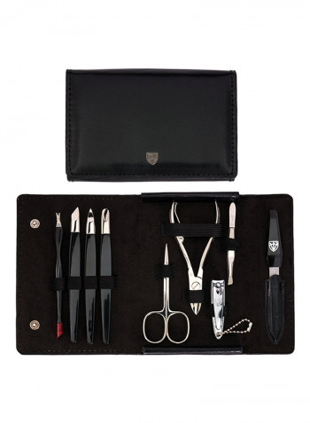 9-Piece Manicure Pedicure Grooming Set With Case Multicolour