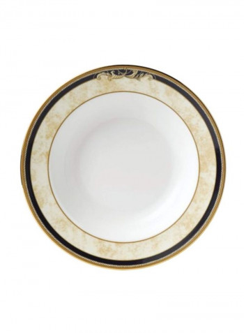 Cornucopia Soup Plate White/Beige 8inch