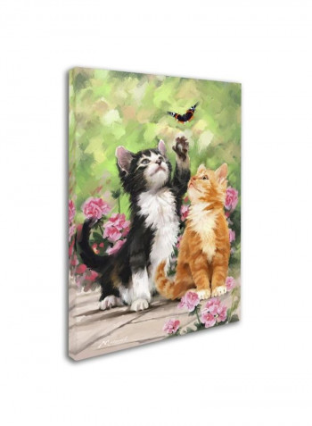 Kittens II Canvas Wall Art Multicolour 14 x 19inch