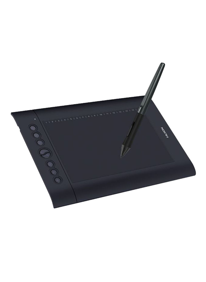 Huion H610 Pro V2 Professional Graphics Drawing Tablet Signature Pad Board Set 41.8 x 25cm Black