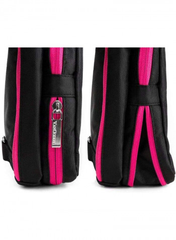 3-In-1 Hybrid Backpack And Messenger Bag For Tablet Black/Pink