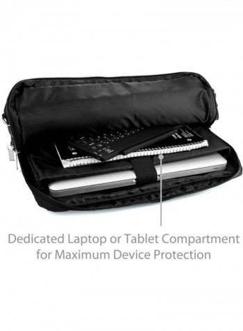 3-In-1 Hybrid Backpack And Messenger Bag For Tablet Black