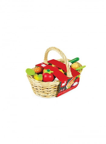 24-Piece Fruits And Vegetable Basket Toys