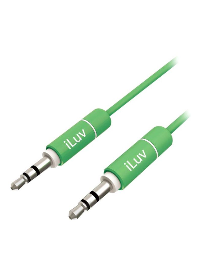 Aux-in Audio Cable 3feet Green
