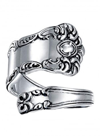 925 Sterling Silver Boho Bypass Spoon Band Ring