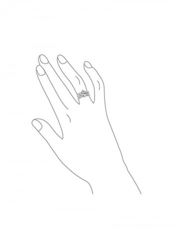 925 Sterling Silver Cubic Zirconia Studded Ring