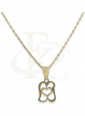 Chain Necklace With Heart Pendant