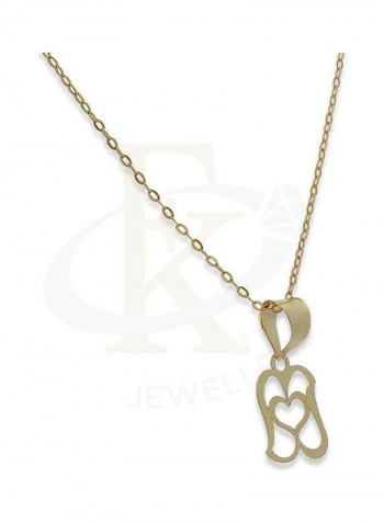 Chain Necklace With Heart Pendant