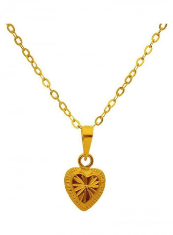 Chain Necklace With Heart Pendant