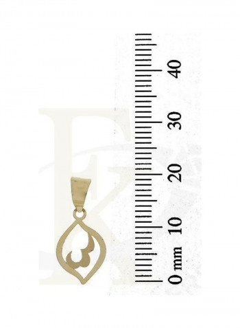 Chain Necklace With Leaf Shaped Pendant