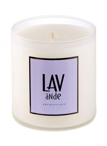 Lavande Soy Candle White 4.43x3.87x3.87inch