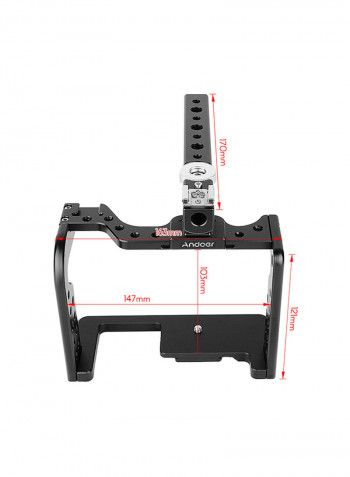 Video Camera Cage Stabilizer With Top Handle For Panasonic GH5/GH4 Black