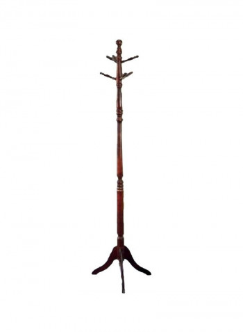 Wooden Hall Tree Coat Rack Cherry