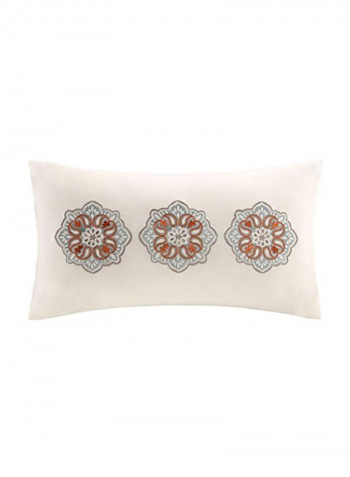 3-Piece Duvet Cover Set Polyester White/Red/Green