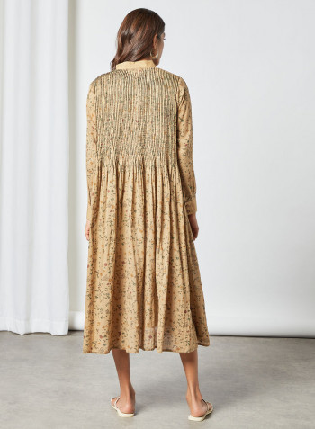 Floral Dress Beige