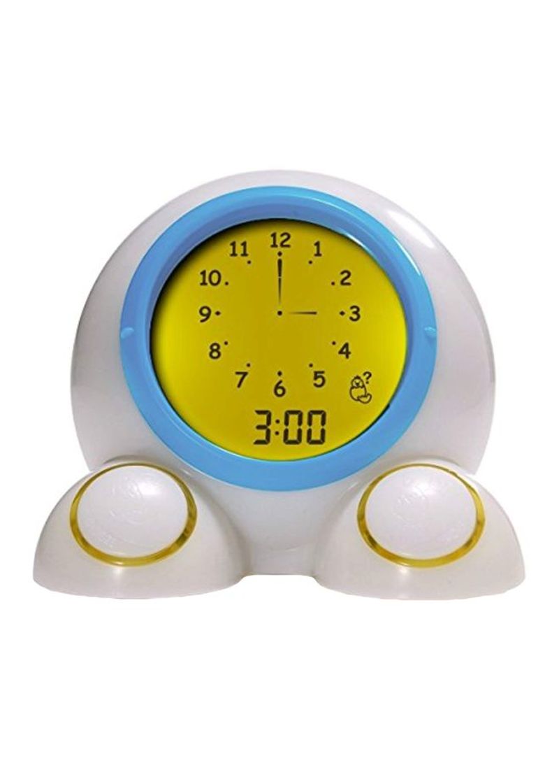 Teach Me Time! Talking Alarm Clock White/Blue/Yellow 4.5inch