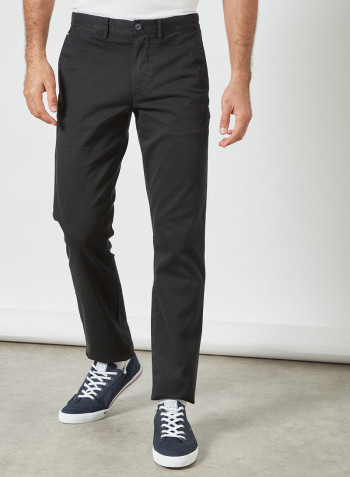 Denton Straight Fit Chinos Black