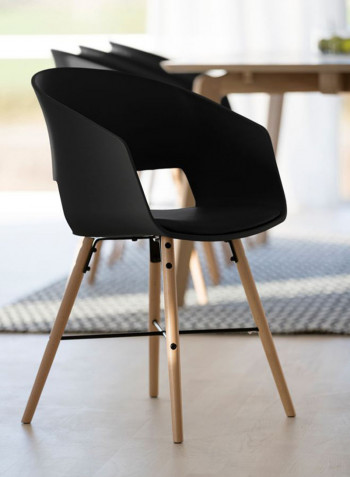 Ella Dining Chair Black/Beige