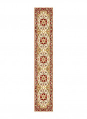 Lyndhurst Collection Traditional Area Rug Ivory/Red 68.58 x 182.88centimeter