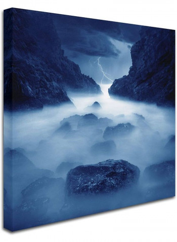 Tormenta En Ixtapa Wall Art Blue/White 18 x 18inch
