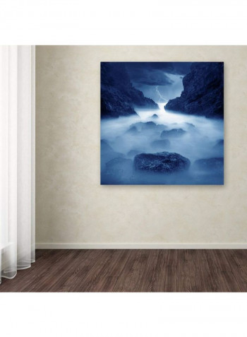 Tormenta En Ixtapa Wall Art Blue/White 18 x 18inch