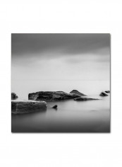 Calm Artwork Canvas Wall Art Black/Grey 18 x 18inch