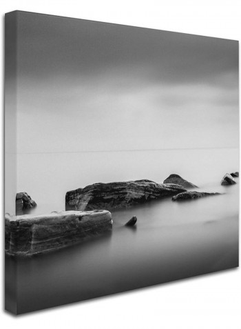 Calm Artwork Canvas Wall Art Black/Grey 18 x 18inch