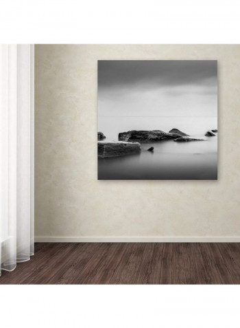 Calm Artwork Canvas Wall Art Black/Grey 18 x 18inch