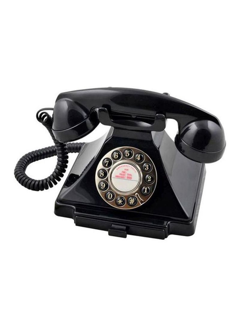 Carrington Rotary Landline Phone Black