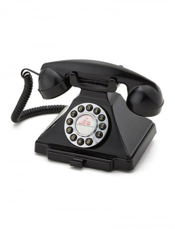 Carrington Rotary Landline Phone Black