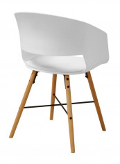 Ella Dining Chair White/Beige