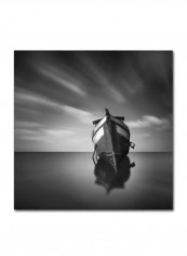 My Boat Iv Canvas Wall Art Black/Silver 18 x 18inch