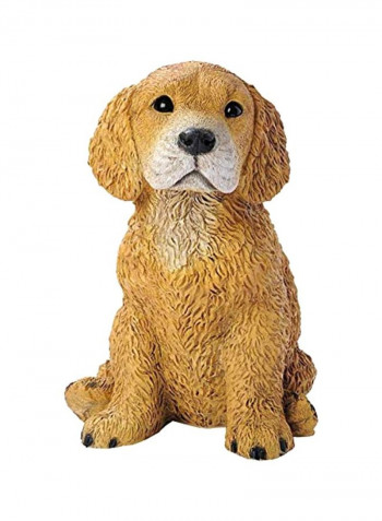 Puppy Dog Statue Brown/White 10x7x5inch