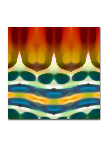 Fury Pattern Canvas Wall Art Multicolour 18 x 18inch