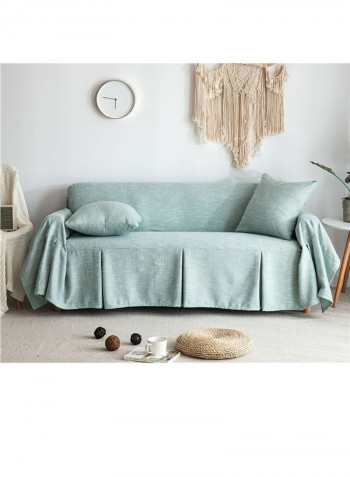 Modern Style Sofa Slipcover Light Green 200-360centimeter