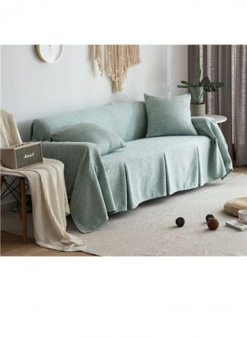 Modern Style Sofa Slipcover Light Green 200-360centimeter