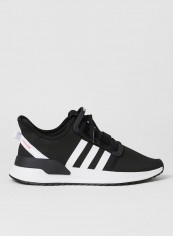 U Path Run Low Top Sneakers Core Black/White/Shock Red