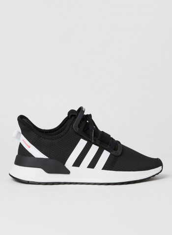 U Path Run Low Top Sneakers Core Black/White/Shock Red