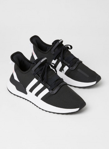 U Path Run Low Top Sneakers Core Black/White/Shock Red