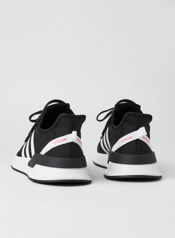 U Path Run Low Top Sneakers Core Black/White/Shock Red