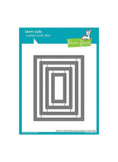 4-Piece Rectangle Custom Craft Die Set Black/Grey