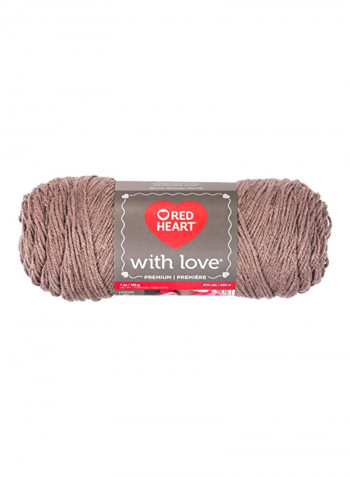 With Love Acrylic Yarn Solid Taupe 370yard