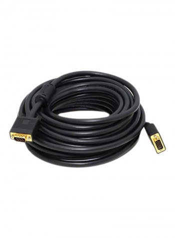 22 AWG VGA Male To Male Video Cable With Ferrites 35feet Black