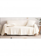 Modern Style Sofa Slipcover Beige