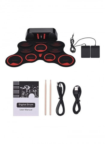 6-Piece Electronic Roll-Up Drum Kit