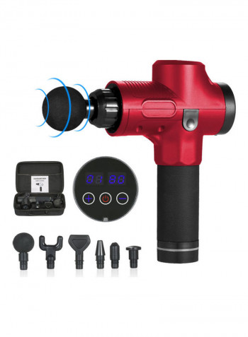 Electric Fascia Gun Muscle Relaxation Relaxant 30 Adjustable Variable Speed Massager With Power Display Multicolor 35.5cm