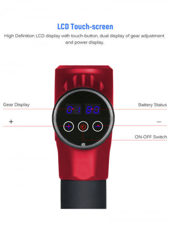 Electric Fascia Gun Muscle Relaxation Relaxant 30 Adjustable Variable Speed Massager With Power Display Multicolor 35.5cm