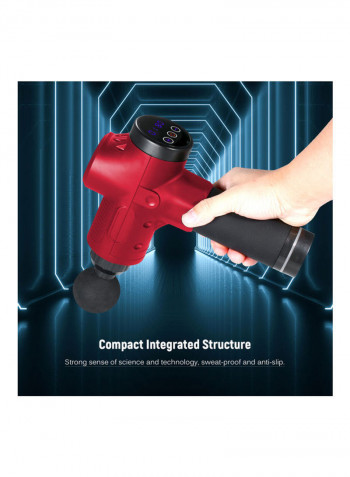 Electric Fascia Gun Muscle Relaxation Relaxant 30 Adjustable Variable Speed Massager With Power Display Multicolor 35.5cm
